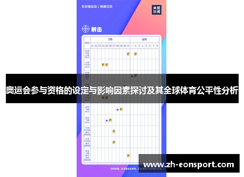 奥运会参与资格的设定与影响因素探讨及其全球体育公平性分析