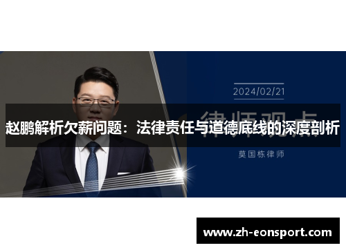 赵鹏解析欠薪问题：法律责任与道德底线的深度剖析